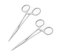2 Pièces Pinces à Piercing, 12.5cm Pince à Clamper Autoverrouillante, Pinces de Pêche avec Mâchoire Puissante à Dents, Pince Multifonction Inoxydable pour Soudure Artisanat Bricolage Soins Animalier