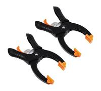 2 Pièces Pinces à Ressort A pour Bois, Fixation Rapide | Polyéthylène et Nylon Noirs, Poignées Faciles à Utiliser, Patins Antidérapants, Maintien de Panneaux Mousse et Pièces en Bois