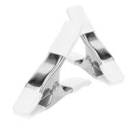 2 Pièces Pinces à Ressort Robustes 10cm avec Protection PVC | Deux Pièces Argentées, Finition Antirouille Résistante à Corrosion, pour Tissus, Bricolage, Amélioration Résidentielle