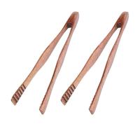 2 Pièces Pinces de Service en Bois Marron Anti-chaleur Cuisine