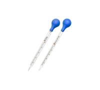 2 Pièces Pipettes en Verre Compte-Gouttes Graduées Pipettes Verre Avec Brosse de Nettoyage Pour Pharmacie Parfum La