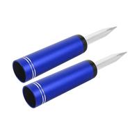 2 Pièces Piquet de Support de Canne à Pêche Bord, Métal Bleu | Insertion Rapide Sable et Terre, Retrait Facile, Stable pour Pêche du Bord et Surf