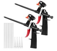 2 Pièces Pistolet Mousse en Métal, Pistolet à Mousse en Aluminium, Pistolet de Dosage Professionnel pour Calfeutrage, Etanchéité, Remplissage,Pas Besoin de Nettoyant