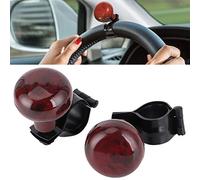 2 pièces pivotant de volant, bouton de volant auxiliaire booster aide poignée de commande boule, acajou bois, universel