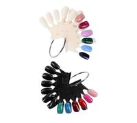 2 Pièces Planche à Faux Ongles Couronne, Plastique, pour Nail Art