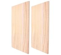 2 Pièces Planche de Bois Rectangulaire Brute 40x20cm pour Cloison | Bois Poncé des Deux Côtés, Beige, Accepte Peinture et Gravure, Usage Bureau et Espace de Vie