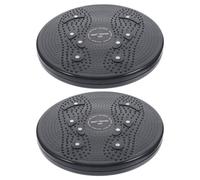2 Pièces Planche de Torsion Rotative, Disque D'exercice Noir en PP | Portable et Légère, Exercice Aérobie, Entraînement Taille, Usage Intérieur, Format Compact