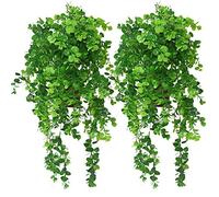 2 pièces Plantes Artificielles de Vignes Suspendues, Guirlande de Lierre Artificiel Longue Verte Artificielles Retombantes Plantes de Vigne pour Intérieur ou Extérieur, Décoration Murale de Maison