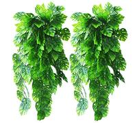 2 pièces Plantes Artificielles de Vignes Suspendues, Guirlande de Lierre Artificiel Longue Verte Artificielles Retombantes Plantes de Vigne pour Intérieur ou Extérieur, Décoration Murale de Maison