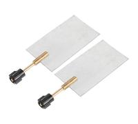2 Pièces Plaque D'anode en Zinc avec Borne, pour Cours de Chimie | Usage en Laboratoire Scolaire, Études de Corrosion et Conversion D'énergie, Projets D'expo-sciences