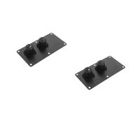 2 Pièces Plaque de Connexion Audio en Alliage D'aluminium | Double Connecteur Xlr 4 Broches, Panneau Arrière Renforcé, pour Caissons de Basses et Baffles Guitare