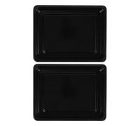 2 Pièces Plaque de Cuisson Robuste en Émail Noir | Forte Capacité D'empilage, Nettoyage Facile, Utilisation Commerciale, Résiste aux Hautes Températures, Format pour Four