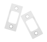 2 Pièces Plaque de Gâche de Serrure en Acier Inoxydable | Finition Noire, Installation Facile, Stabilité Renforcée, Anti-blocage du Pêne, Usage Maison et Bureau