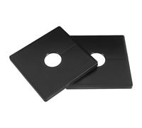 2 Pièces Plaque de Recouvrement Carrée Abs Noire pour Robinet