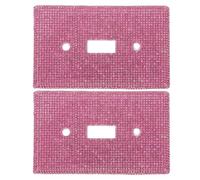2 Pièces Plaque de Recouvrement D'interrupteur Rose Décorative | Finition Brillante, Format Simple Levier, Cuisine et Logement Locatif, Plastique Décoratif