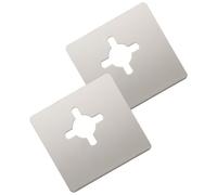 2 Pièces Plaque de Renfort de Porte Argenté en Acier Inoxydable | Gâche, Couvre-trou et Panneau de Correction, pour Portes Bois ou Métal, Maisons Modernes et Hôtels