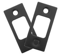 2 Pièces Plaque de Renfort de Verrou en Acier Inoxydable Noir | Sécurité Renforcée, Finition Propre, pour Battants Ouvrant vers L’intérieur et Réparation de Cadre, Tournevis