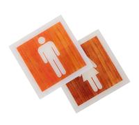 2 Pièces Plaque D'identification des Toilettes en Panneau