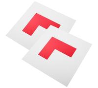 2 Pièces Plaque Magnétique Rouge pour Conduite Accompagnée Voiture et | Fixation Rapide, Usage Temporaire Conforme aux Règles Transport, sans Abîmer la Peinture