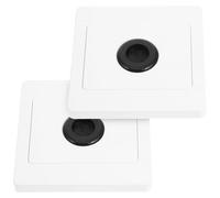 2 Pièces Plaque Murale Blanche ABS avec Trou de Passage de Câble | Cache Décoratif à Installation Facile, Organise les Fils, Convient à Divers Usages et Autres Environnements