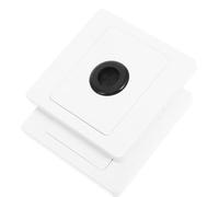 2 Pièces Plaque Murale Décorative Blanc ABS avec Trou Passe-câble | Installation Facile, Gestion Discrète des Fils, pour Bureaux et Autres Espaces, Finition Blanche