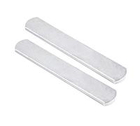 2 pièces plaques de poids en acier galvanisé de qualité supérieure réglables pour gilet lesté et protège-tibias de jambe en acier inoxydable durable noir 15 cm ou 25 cm (Modèle de 15 cm de long)