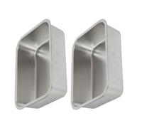 2 Pièces Plat de Buffet Rectangulaire en Acier Inoxydable 1,5 L | Léger et Facile à Tenir, Rangement Alimentaire Pratique, Compatible Lave-vaisselle, Usage Buffet la Cuisine