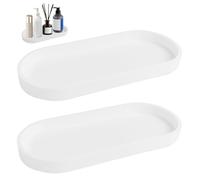 2 pièces Plateau de salle de bain décoratif, petit plateau en silicone, abat-jour pour coiffeuse, décoration moderne de salle de bain, accessoires de salle de bain, pour évier de cuisine, salon