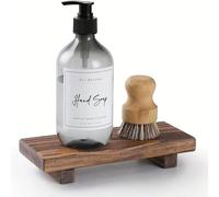 2 pièces plateau en bois salle de bain déco lavabo porte-savon plateau bois moderne accessoires salle de bain rangement plateau déco naturel