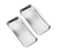 2 Pièces Plateau INOX Plateau à Instruments Plateaux Rectangulaires en Acier Inoxydable Plateau de Laboratoire pour Plateaux de Laboratoire,Rectangulaires des Outils De Laboratoire,des Instruments