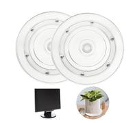 2 Pièces Plateau Tournant, 15cm Plateau Tournant Universel à 360° Supporte, Transparent Plateau Pivotant Rond Plateau Tournant Manuel avec Roulements à Billes en Acier pour TV Ordinateur Artisanat