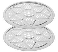 2 Pièces Plateau Vapeur Rond en Acier Inoxydable, Réutilisable | Insert Polyvalent à Trous Multiples, Compatible Plusieurs Casseroles, Usage Maison et Restaurant, Argenté Style Aléatoire
