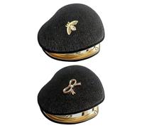 2 Pièces Plie Make -Up Miroir, Miroir De Poche, Mini Miroir, Miroir De Sac À Main Pour Femmes, Miroir De Voyage De Voyage, Cadeaux Pour Filles (Arches, Abeilles).