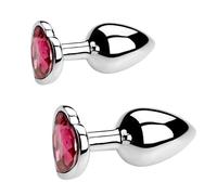 2 Pièces Plug Anale,Plug anale debutant Plugs avec diamant en cristal transparent,Plug Homme Anus Sextoyse Homme Sex Couple Plaisir,pour Femmes,Hommes