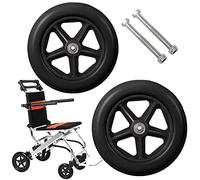 2 Pièces Pneu Solide En Caoutchouc Pour Fauteuil Roulant, Roulette Avant, 15,17,19cm Roues En Caoutchouc Antidérapantes, Durable Longue Durée De Vie, Remplacement De Roulette Pour Déambulateur