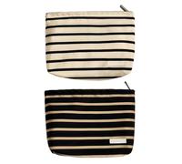2 Pièces Poches Rayées, Sacs De Rangement Simples Et À La Mode, Sac De Maquillage Pour Femmes, Mémoire Avec Une Grande Capacité.