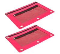 2 Pièces Pochette à Fermeture Éclair en Tissu Oxford PVC | Protection Éléments, Fenêtre Transparente Claire, Fermeture Zippée Sécurisée, Usage Bureau et Examens