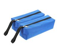 2 Pièces Pochette à Outils Fermeture Éclair, Format Portable | Ouverture Large et Construction Robuste, Poignée Pratique, pour Petits Outils, Attaches et Organisation Boîte