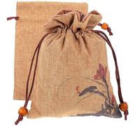 2 Pièces Pochette de Perles de Bouddha à Cordon Double Couche | Fermeture à Cordon, Style à Double Couche, Usage Présents et Bonbons, pour Fête D’garçon et Filles
