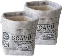 2 PIÈCES Pochette décorative | Pochette de rangement souple et multi-usages en non tissé | Feuille décorative pour plantes d'intérieur | Pochettes de rangement pour petites choses, Gris