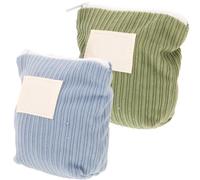 2 Pièces Pochette Menstruelle Compacte en Tissu Fermeture Éclair | Rangement Discret pour Sac à Main ou Sac à Dos, Compartiments Intérieurs, Style Mignon et Soigné