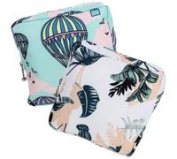 2 Pièces Pochette Menstruelle, Polyester Coton, Lavable | Paquet à Main, Organisation Intérieure, Convient aux Serviettes Hygiéniques, Rouges à Lèvres et Mouchoirs