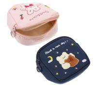 2 Pièces Pochette Portable pour Serviettes Petit Organisateur | Fermeture Zippée Pratique, Rangement des Petits Objets, Format Compact, pour Paquet à Main, Voyage, Salle de Bain