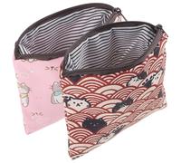 2 Pièces Pochette pour Serviette Hygiénique Portable en Polyester | Compacte et Pratique, Motif Mignon, pour Cartes et Serviettes, Se Glisse un Paquet à Main