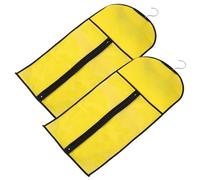2 Pièces Pochette Transparente, Rangement Non Tissé PVC | Organisateur Suspendu, Design Clair et Jaune, pour Salon, Voyage et Placard, avec Espace Optimisé
