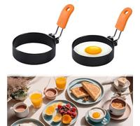 2 pièces poele oeuf au Plat,Moule Oeuf au Plat,Moule Pancake,Poele a Oeuf,Poele a Pancakes,Crepe Poele Pancake,Casserole Oeufs Cuiseurs,Poêles,Muffin Moule a Pancake Oeuf au Plat Pancakes Omelettes