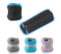 2 Pièces Poids Cheville, Poids Poignet, Leste Cheville, Ankle Weights, Bracelet Lesté, Poids Pilates, Poids Cheville et Poignet pour Pilates, Yoga, Marche, Jogging, l'Aérobic (Magie Noire, 1KG)