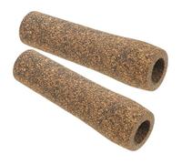 2 Pièces Poignée de Canne à Leurre en Bois Marron Ergonomique | Grain de Bois Élégant, Contrôle Précis du Lancer, Usage en Atelier et Pêche en Extérieur