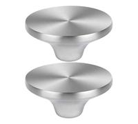 2 Pièces Poignée de Couvercle de Casserole, Ronde | Prise Sûre, Fixation Vissée Couvercle, Surface Lisse et Bords Polis, pour Marmites et Couvercles en Verre