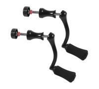 2 Pièces Poignée de Moulinet de Pêche Type 1000-4000 | Bras Manivelle Courbé, Diamètre Hexagonal 4, 5mm, Bouton Plastique, pour Mer et Eau Douce